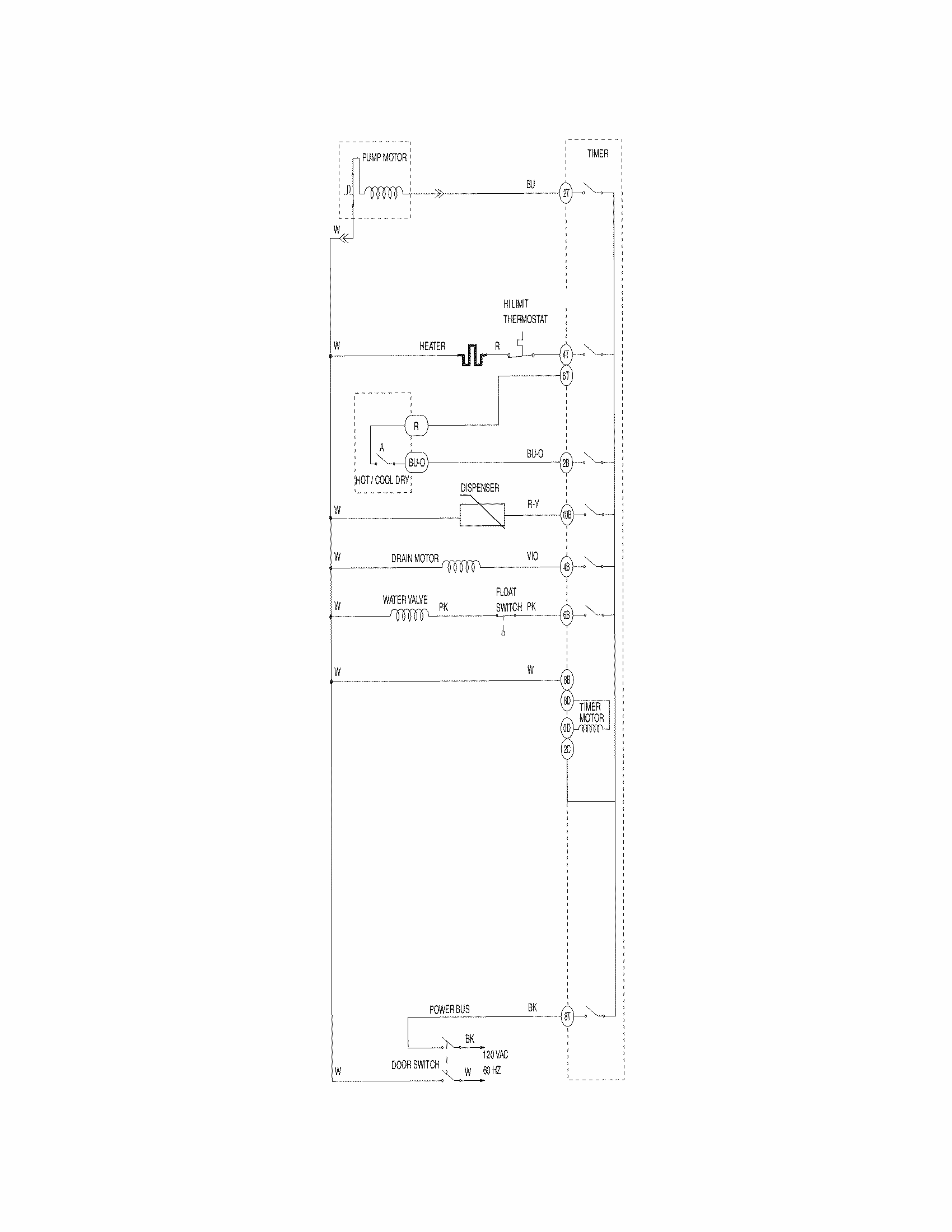 Wiring Diagram Diagram and Parts List for 58714014408A  Kenmore Dishwasher