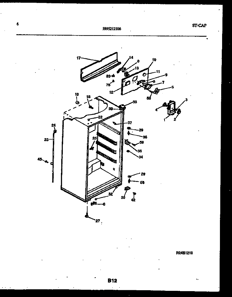 CABINET PARTS Diagram and Parts List for ATG150NCD0  Frigidaire Refrigerator