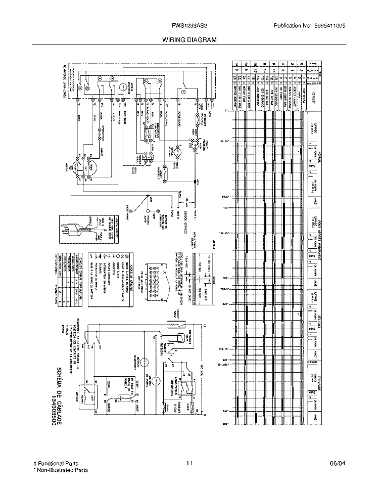 WIRING DIAGRAM Diagram and Parts List for FWS1233AS2  Frigidaire Washer