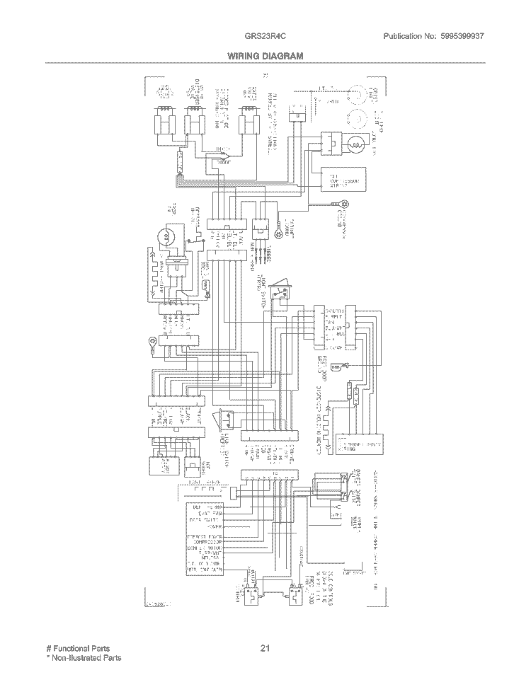 WIRING DIAGRAM Diagram and Parts List for GRS23R4CQ3  Gibson Refrigerator