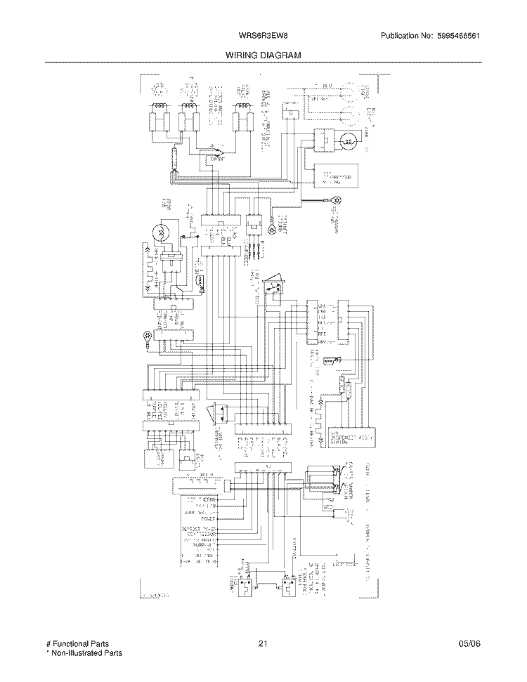 WIRING DIAGRAM Diagram and Parts List for WRS6R3EW8  Westinghouse Refrigerator