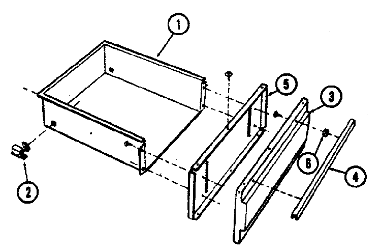 Drawer Diagram and Parts List for 30-3988-01  Tappan Range