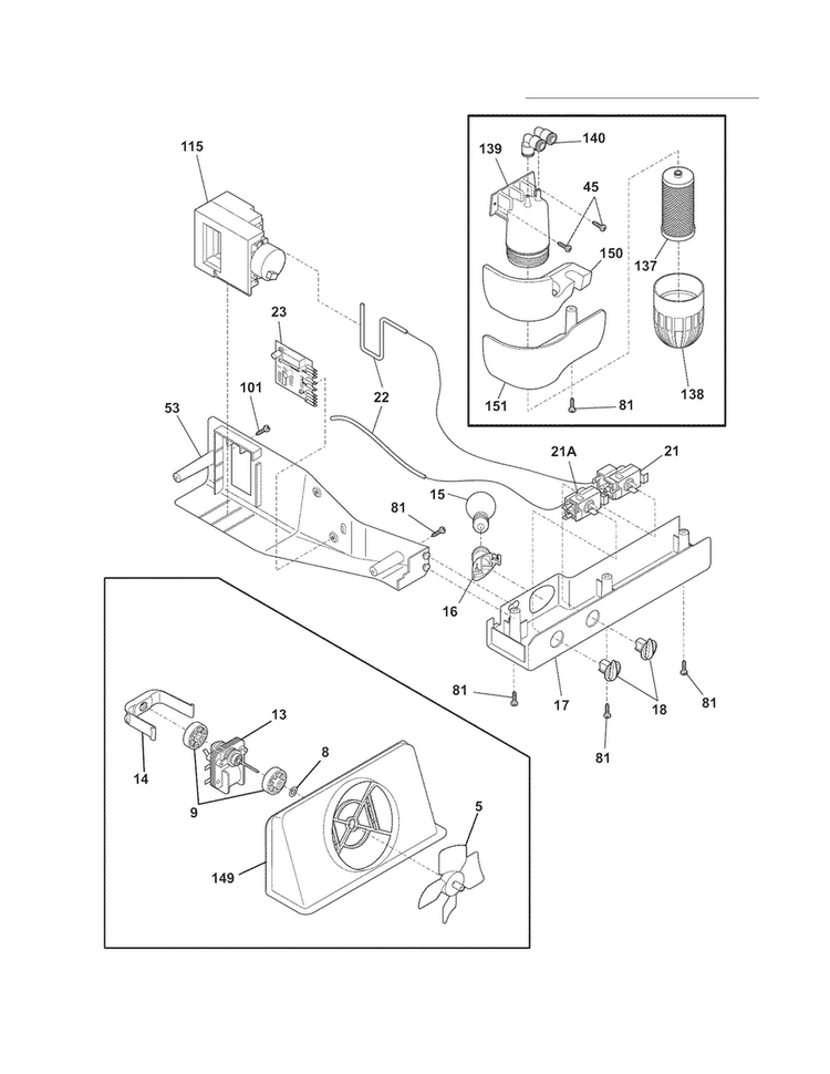 Controls Diagram and Parts List for FLS26Z2GKB6  Frigidaire Refrigerator