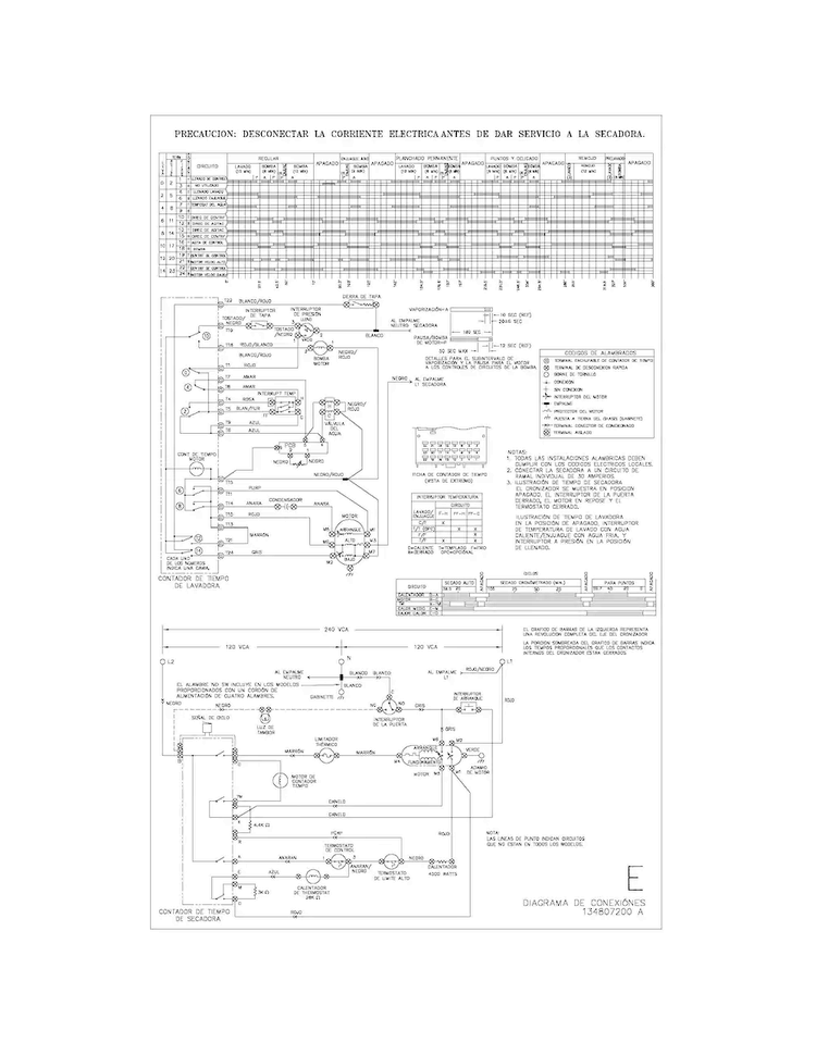 Wiring Diagram Diagram and Parts List for 41797822700  Kenmore Washer Dryer Combo
