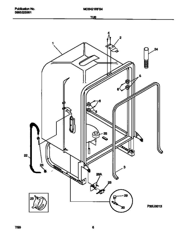 Frigidaire Mdb421rfs4 1 Diagram and Parts List for MDB421RFS4 V0 Frigidaire Refrigerator