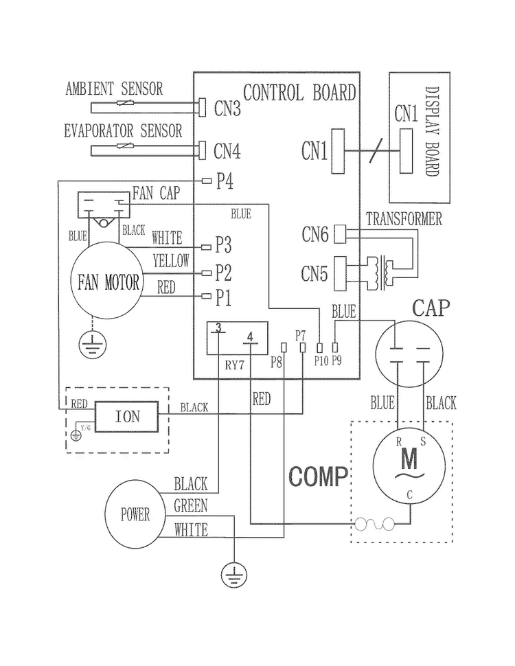 Wiring Diagram Diagram and Parts List for 25370251012  Kenmore Air Conditioner
