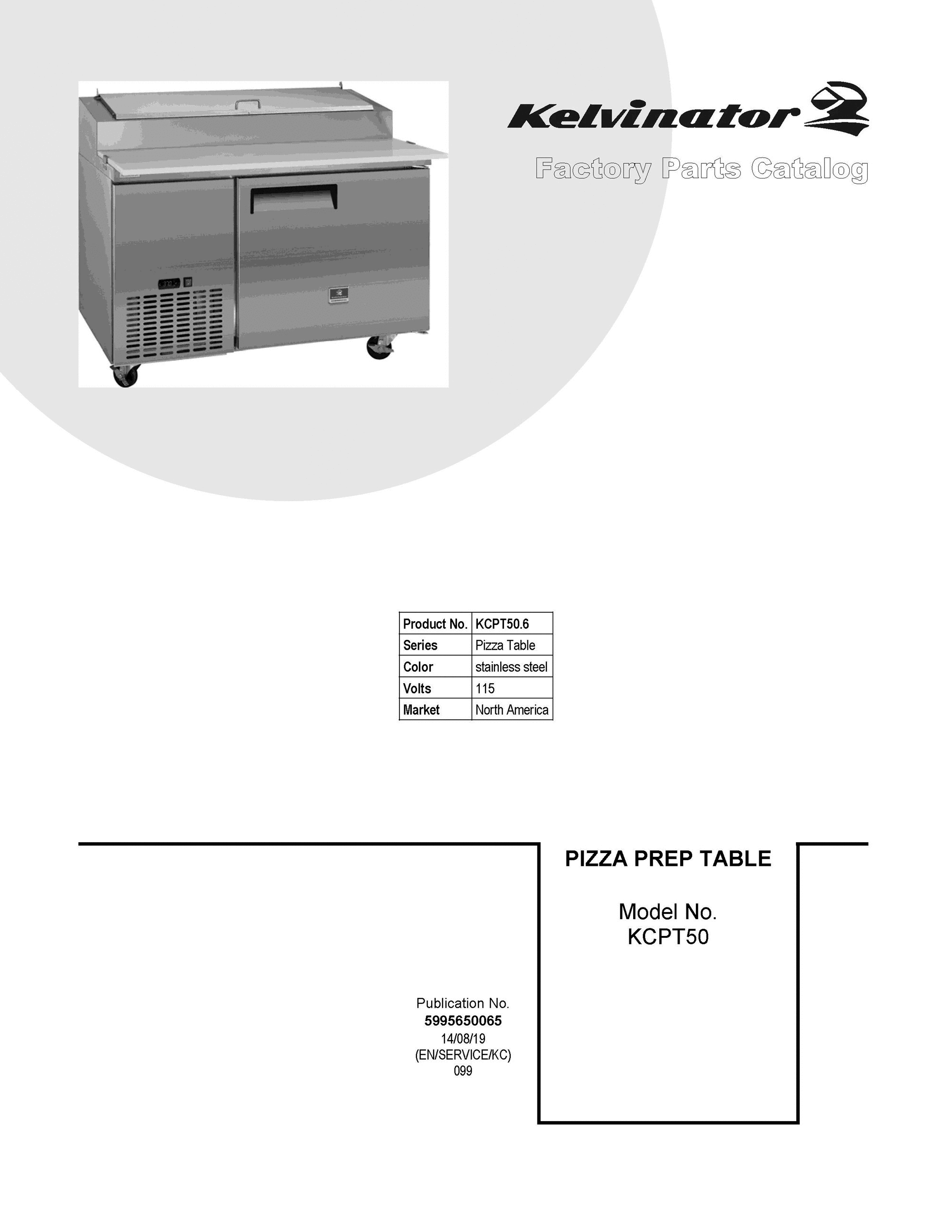 01 - COVER SHEET Diagram and Parts List for KCPT506  Frigidaire Miscellaneous
