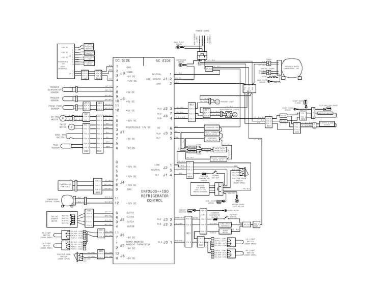 Wiring Schematic Diagram and Parts List for FFHB2740PSBA  Frigidaire Refrigerator