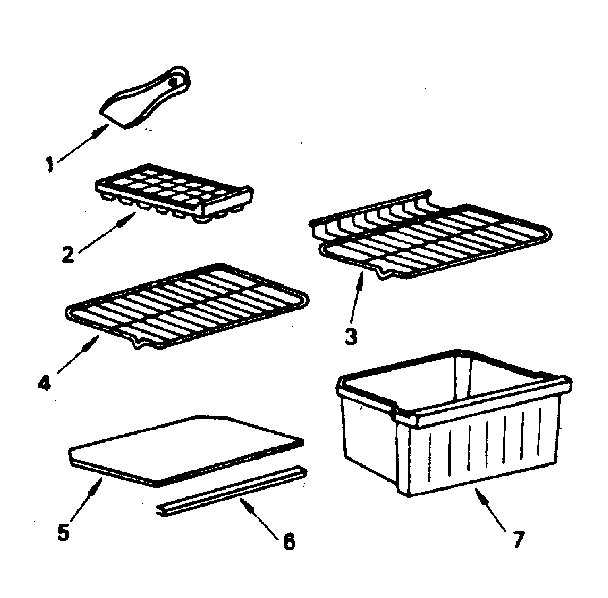 Accessories Diagram and Parts List for 5648680190  Kenmore Refrigerator