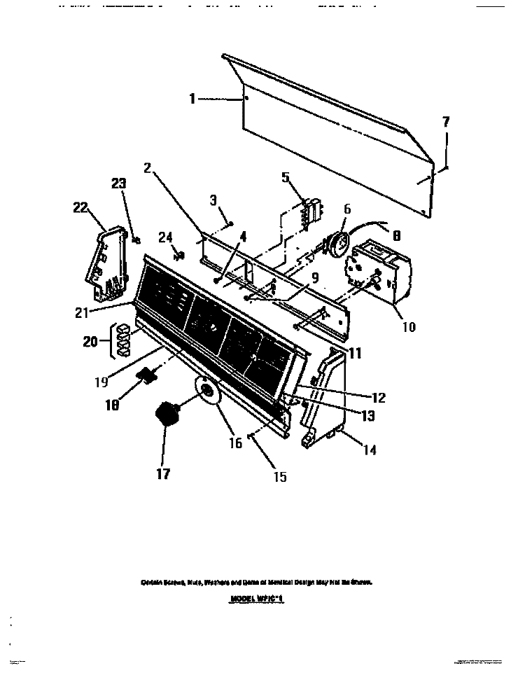 CONSOLE Diagram and Parts List for WF2000CW1  Frigidaire Washer