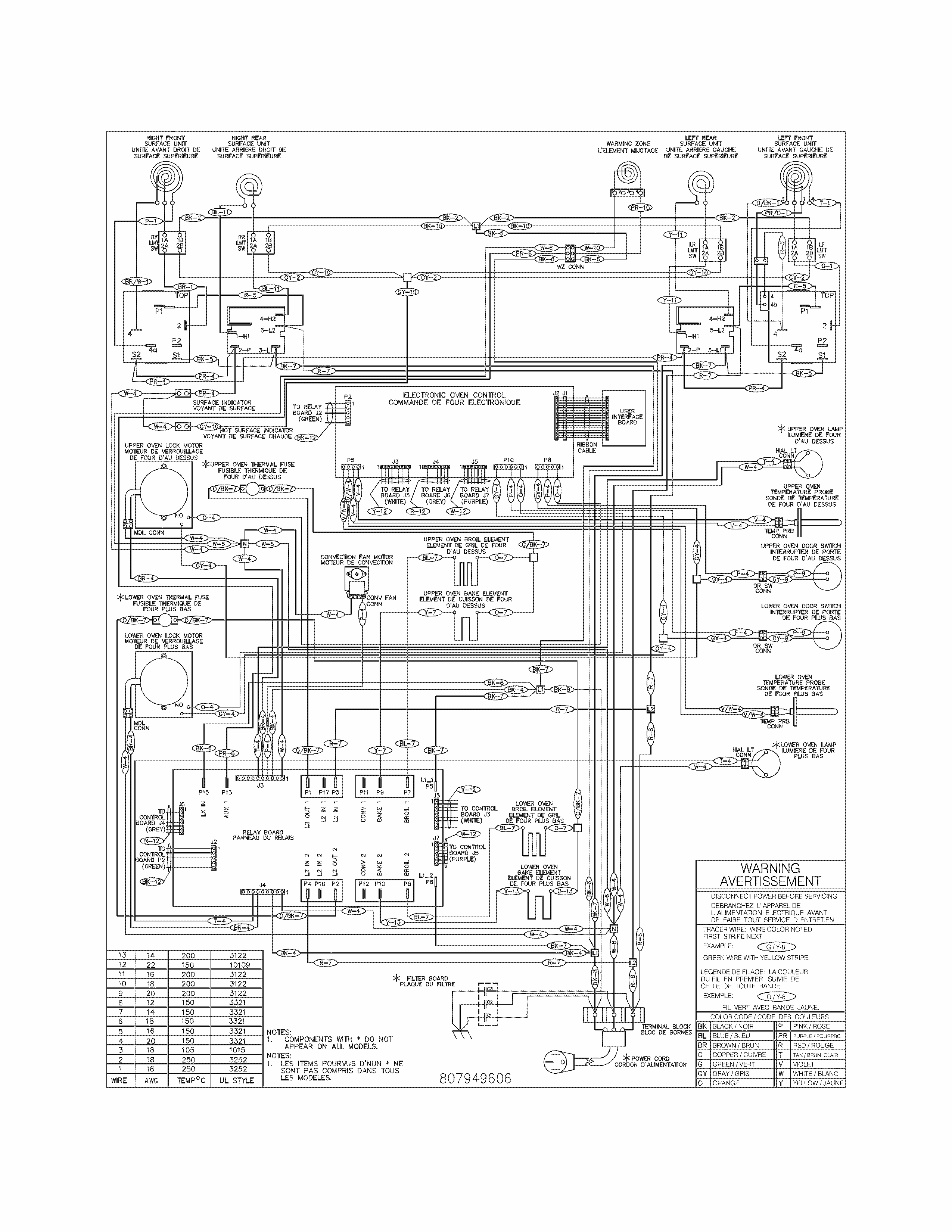 Wiring Diagram Diagram and Parts List for 79097213411  Kenmore Range
