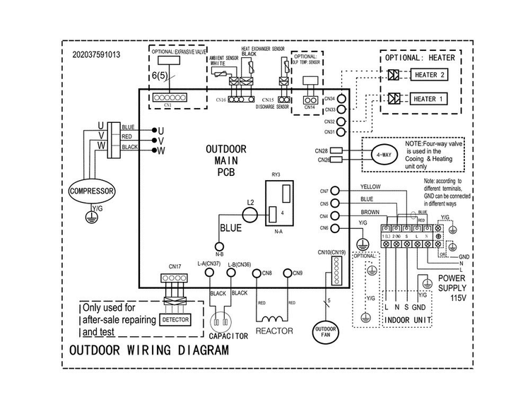 Wiring Diagram Diagram and Parts List for FFMS121CQ10  Frigidaire Air Conditioner
