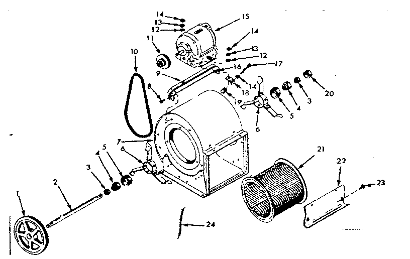 H-q blower assembly Diagram and Parts List for 867747960  Frigidaire Heater