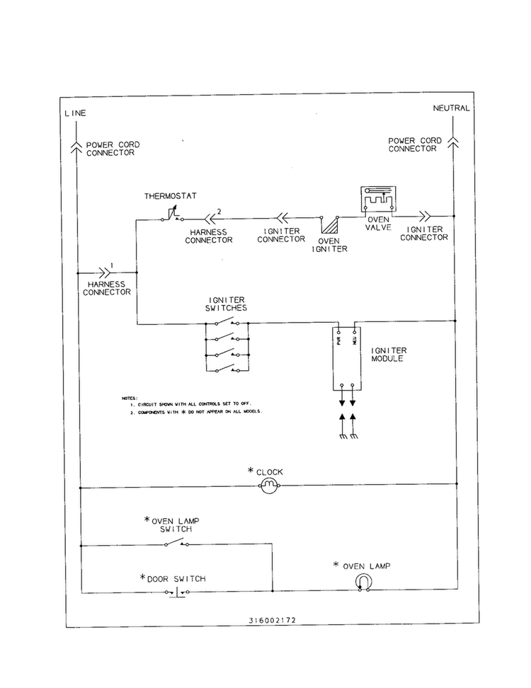Wiring Diagram Diagram and Parts List for TGF324WHSA  Tappan Range