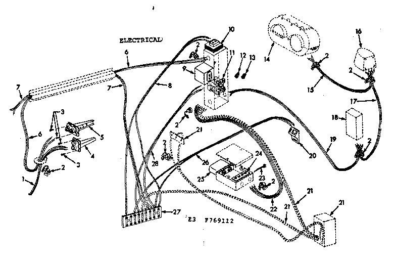 Electrical Diagram and Parts List for 867769112  Frigidaire Air Conditioner