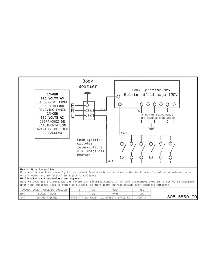 Wiring Diagram Diagram and Parts List for EI24GC15KS  Electrolux Cooktop