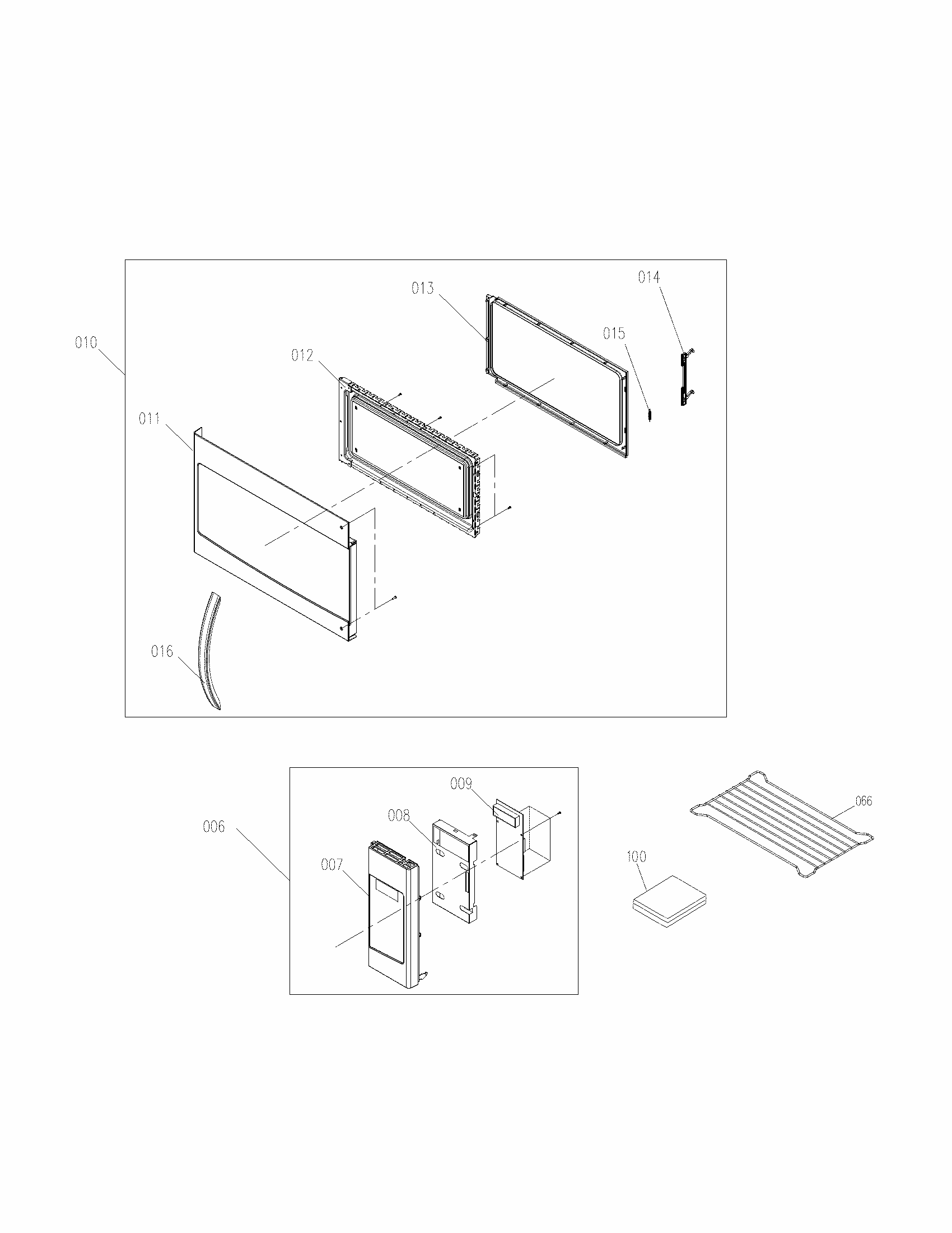 Control Panel,door,miscellaneous Diagram and Parts List for 79080323310  Kenmore Microwave