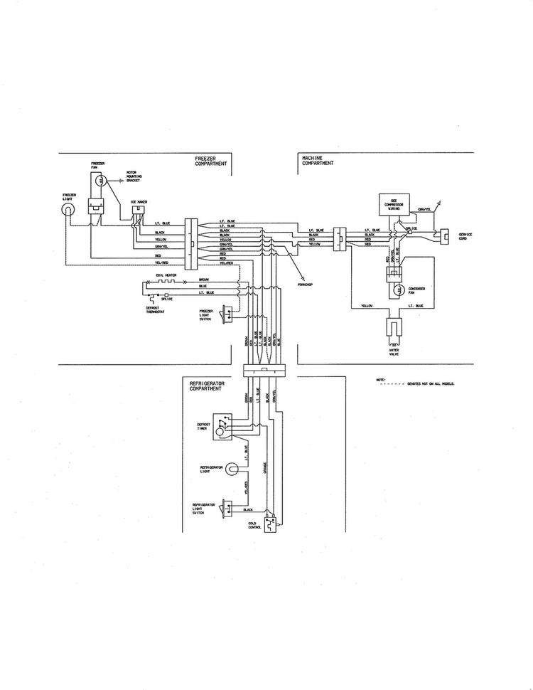 Wiring Diagram Diagram and Parts List for 25367872505  Kenmore Refrigerator