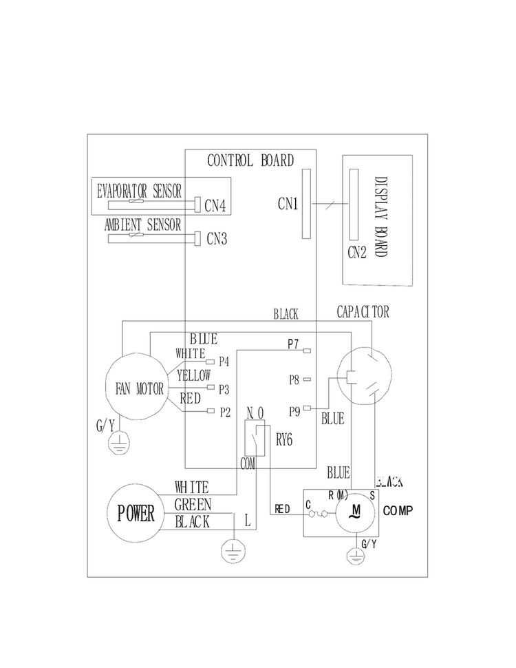 Wiring Diagram Diagram and Parts List for 25370121015  Kenmore Air Conditioner