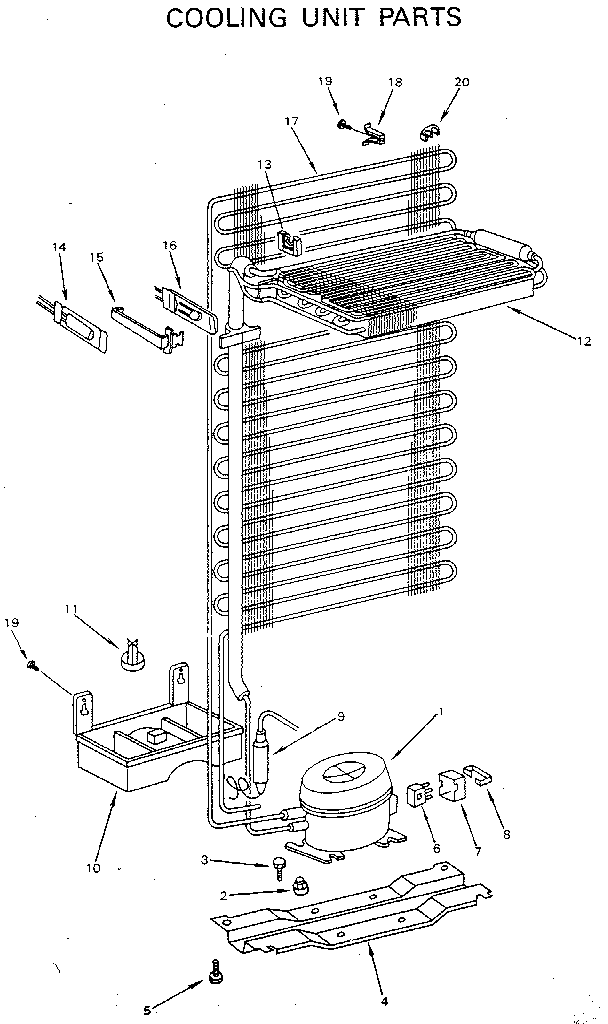 Unit Parts Diagram and Parts List for 5649600480  Kenmore Refrigerator