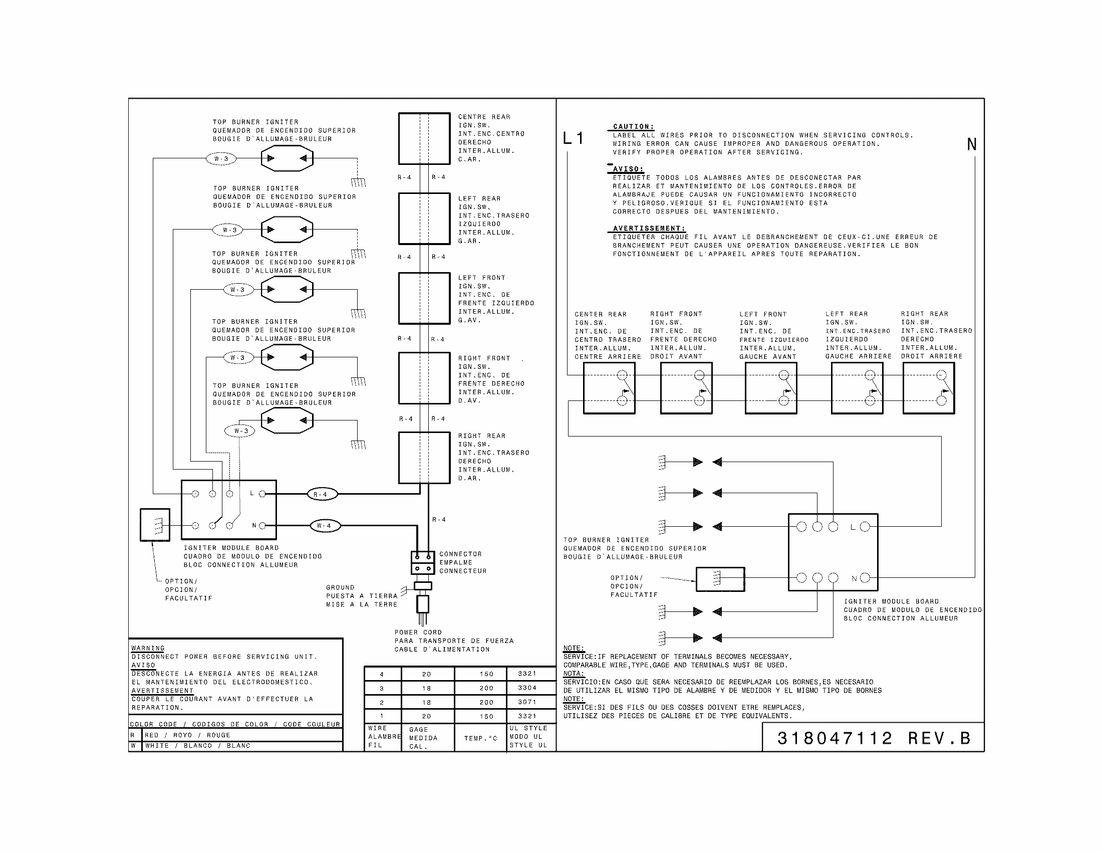 Wiring Diagram Diagram and Parts List for 79032682410  Kenmore Cooktop