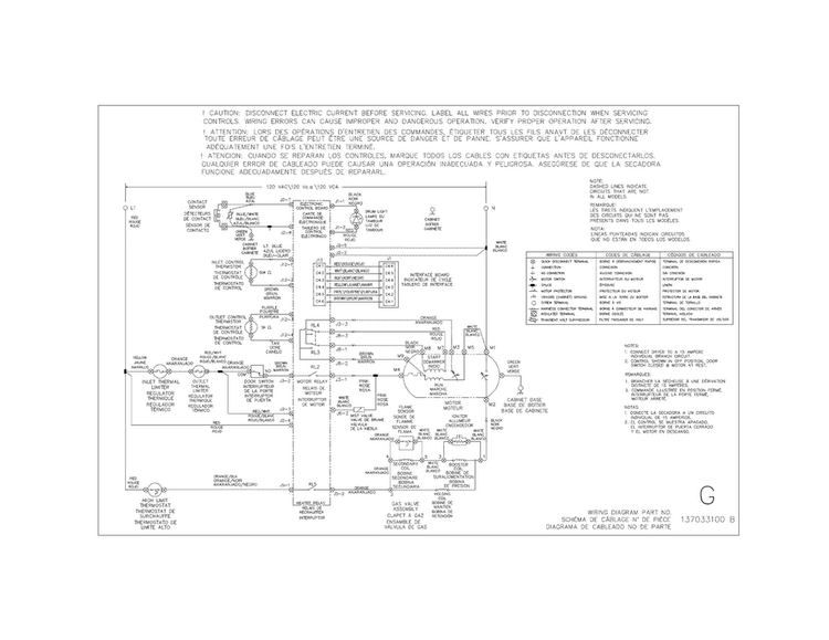 Wiring Diagram Diagram and Parts List for EWMGD70JIW2  Electrolux Dryer