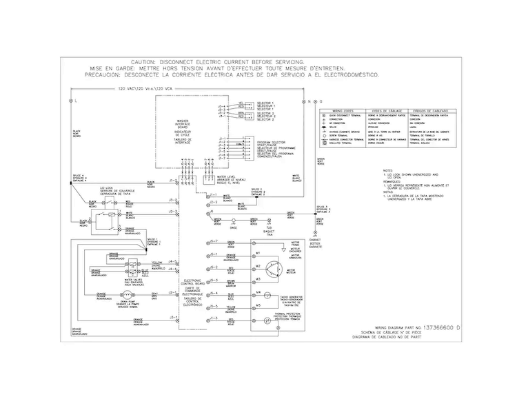Wiring Diagram Washer Diagram and Parts List for 41771712511  Kenmore Washer Dryer Combo