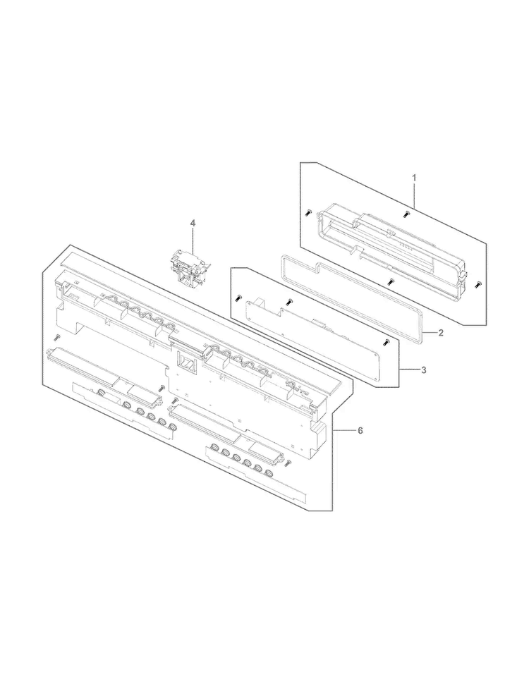 Control Panel Diagram and Parts List for EIDW5705PW0A  Electrolux Dishwasher