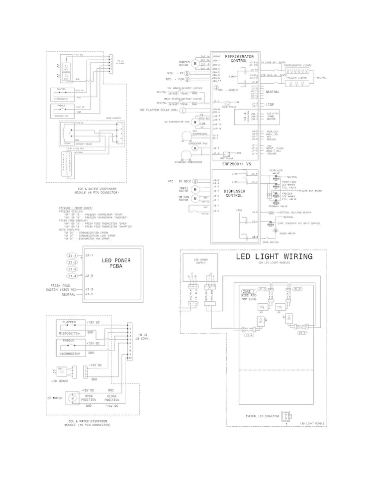 Wiring Diagram Diagram and Parts List for 25370443210  Kenmore Refrigerator