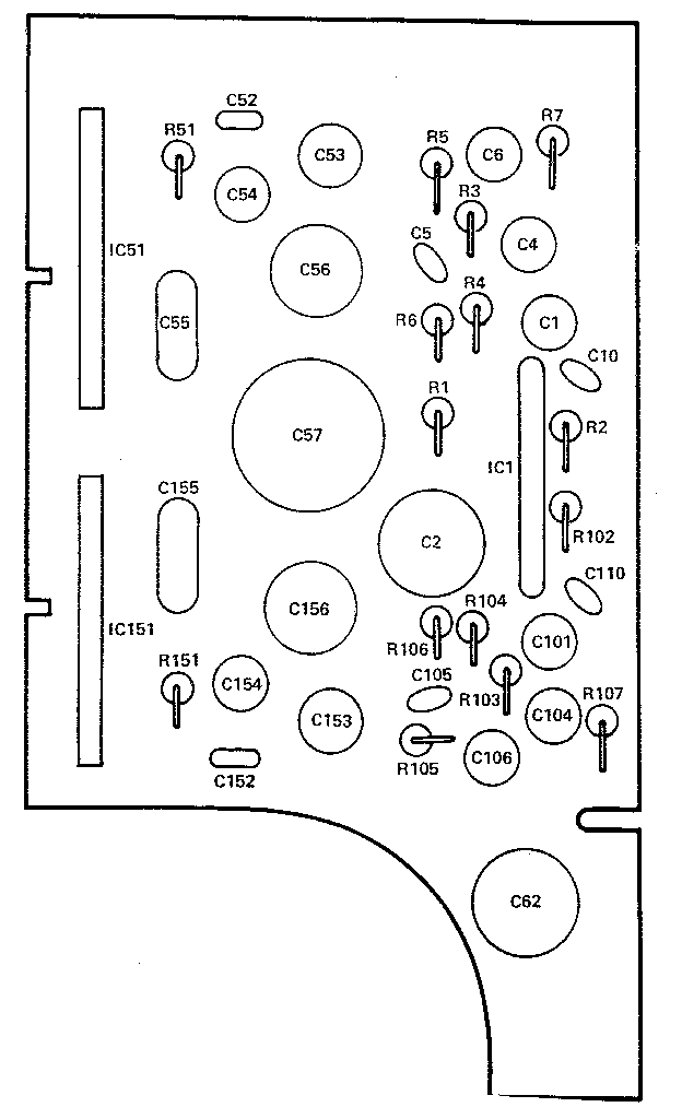 Cassette Player Circuit Board Diagram and Parts List for 5648998310  Kenmore Microwave