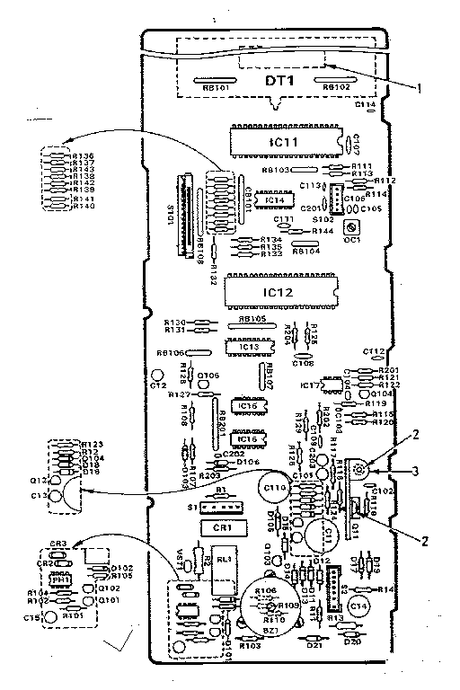 Power And Control Circuit Board Diagram and Parts List for 5648888520  Kenmore Microwave