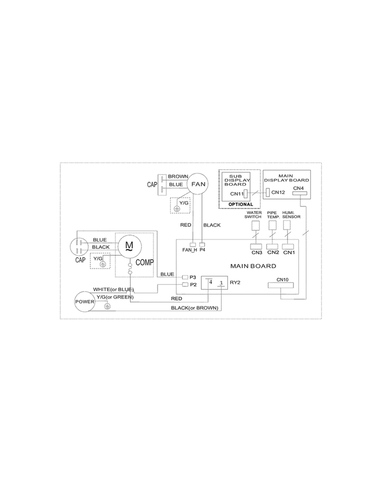 Wiring Diagram Diagram and Parts List for FAD251NUD13  Frigidaire Dehumidifier