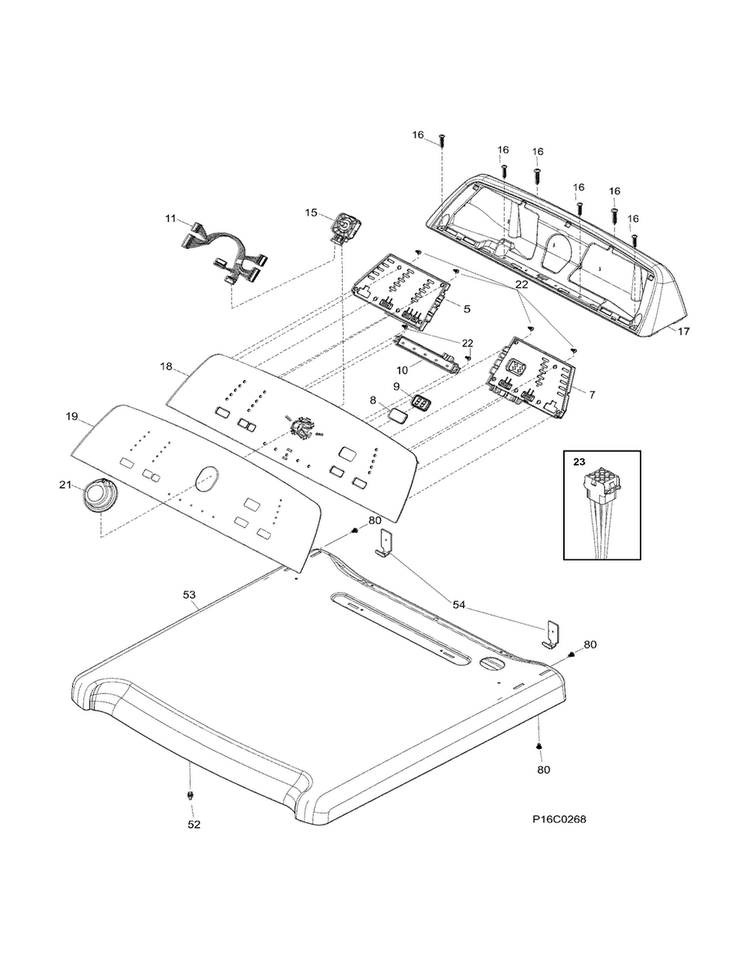 Control Diagram and Parts List for FARE4044MW1  Frigidaire Dryer