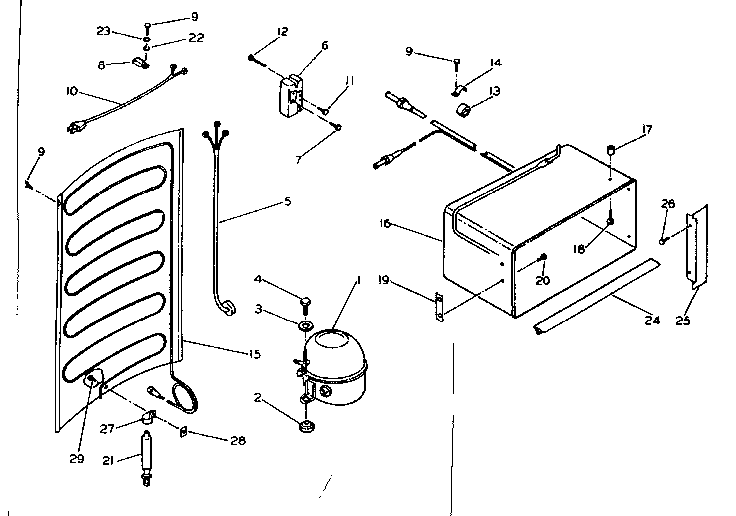 Unit Parts Diagram and Parts List for 253T9CL  Kenmore Refrigerator