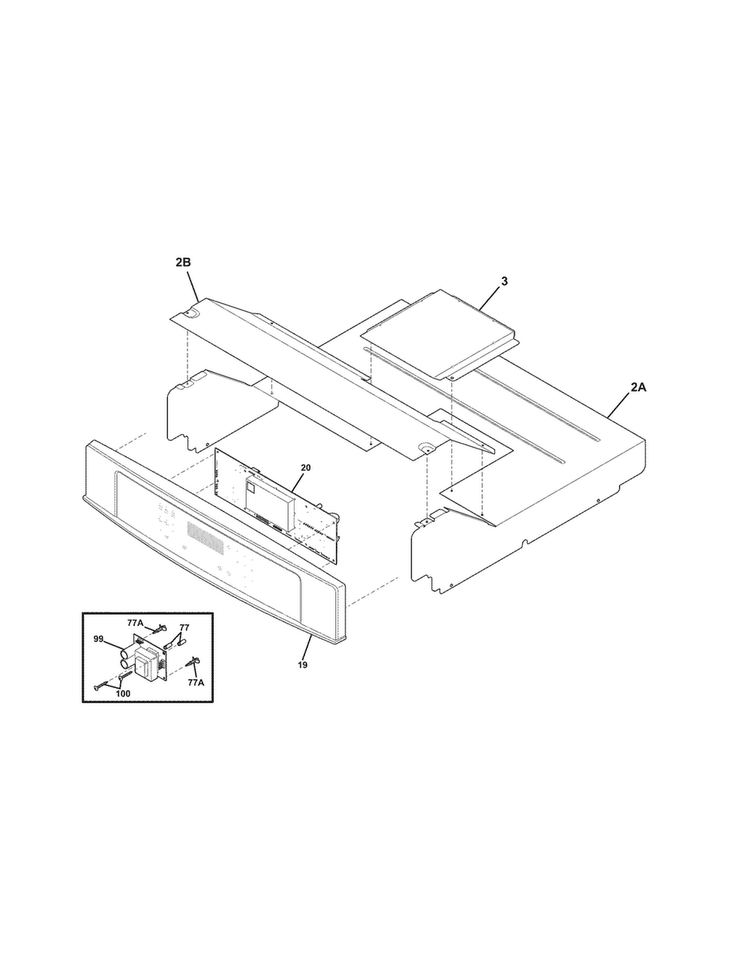 Control Panel Diagram and Parts List for EW27EW55GS8  Electrolux Wall Oven
