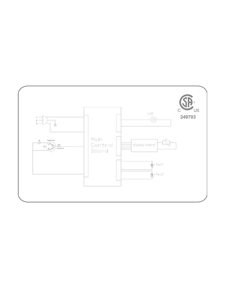 Wiring Diagram Diagram and Parts List for FGWC46L3SS  Frigidaire Wine and Beverage Cooler