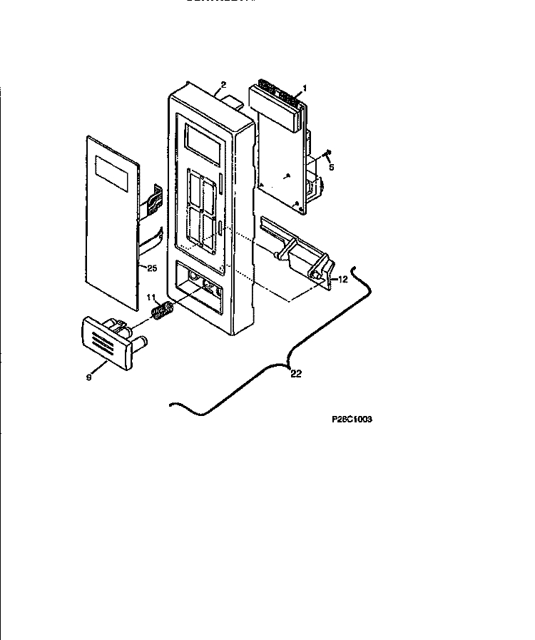 CONTROL PANEL Diagram and Parts List for FMT118U1B0  Frigidaire Microwave