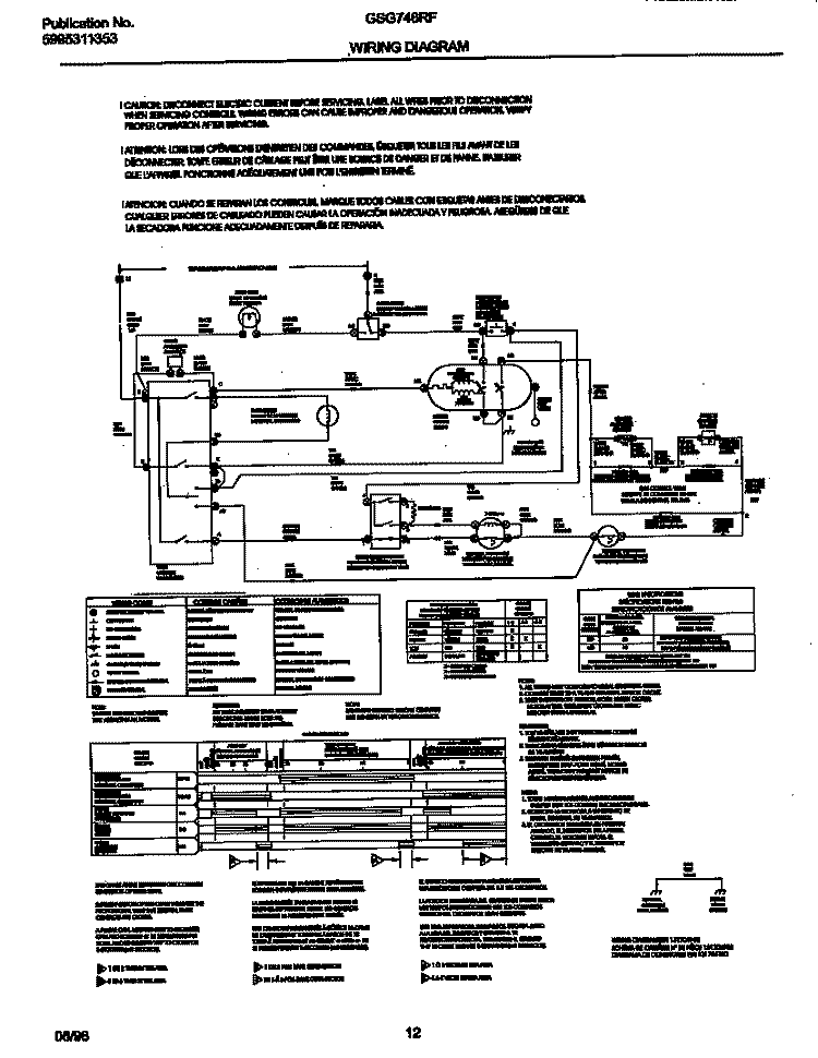 WIRING DIAGRAM Diagram and Parts List for GSG746RFS2  Gibson Dryer