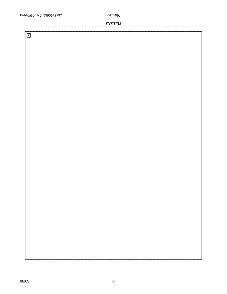 SYSTEM Diagram and Parts List for PHT189JKM4  Frigidaire Refrigerator