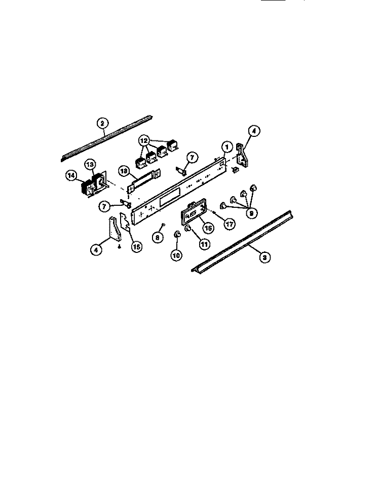 CONTROL PANEL, COOK - MASTER, SWITCHE Diagram and Parts List for RG533DW2  Frigidaire Range