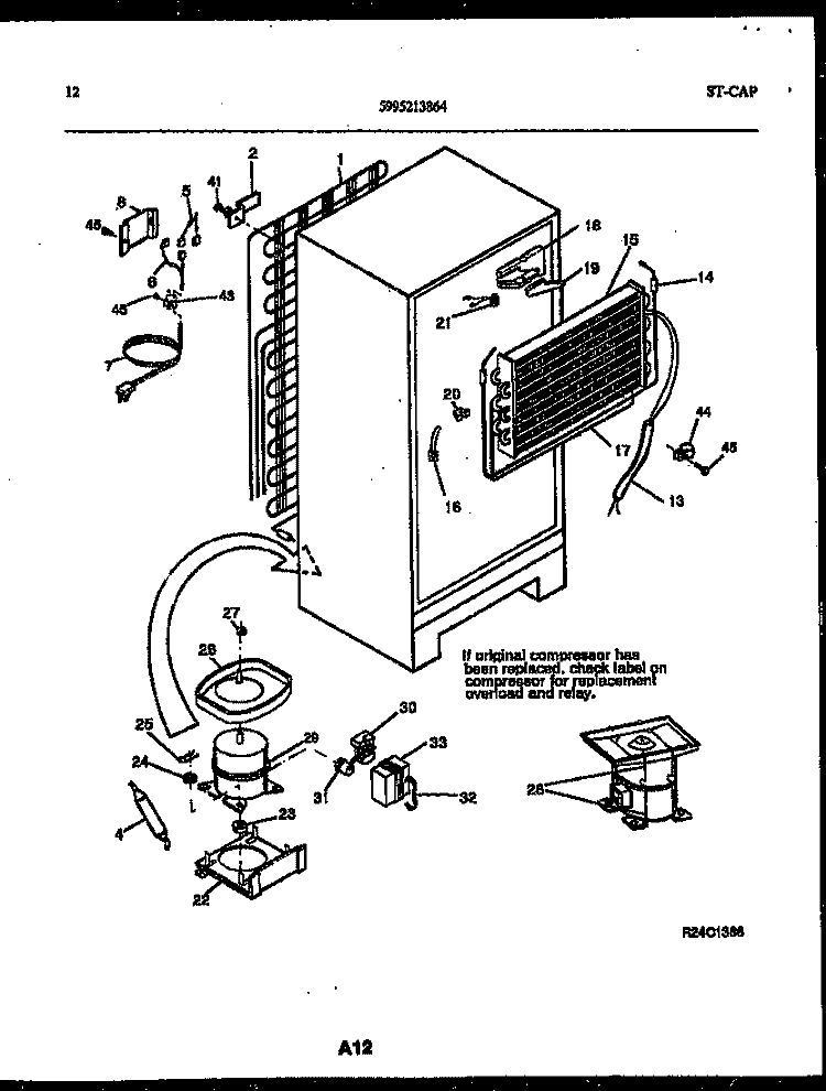 SYSTEM AND AUTOMATIC DEFROST PARTS Diagram and Parts List for RT21F7DX3C  Gibson Refrigerator