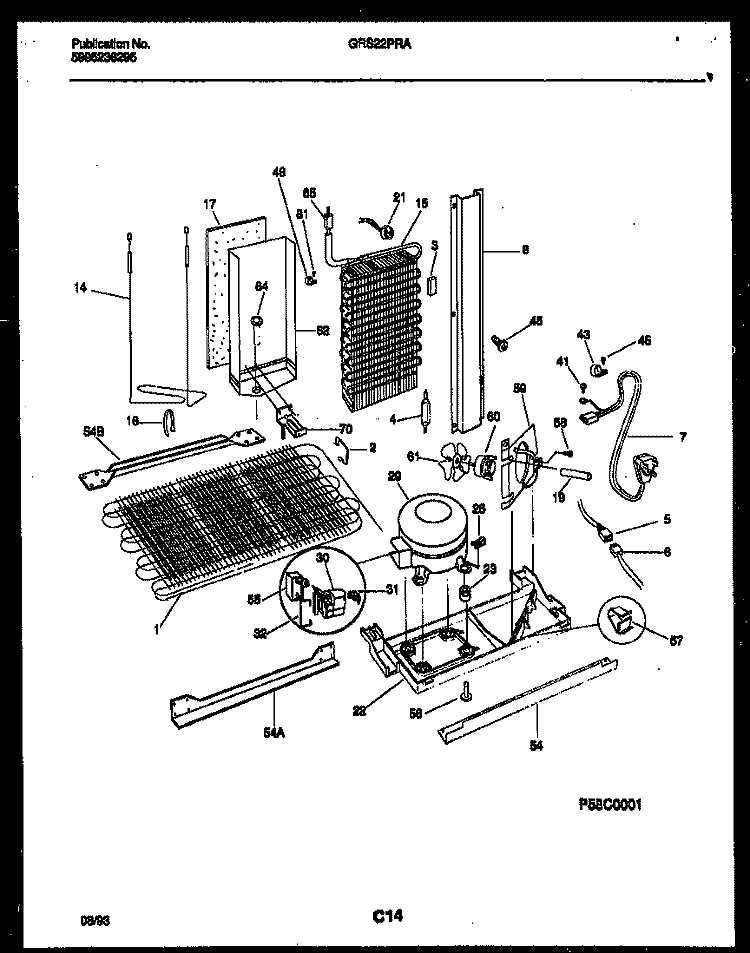 SYSTEM AND AUTOMATIC DEFROST PARTS Diagram and Parts List for GRS22PRAD0  Gibson Refrigerator
