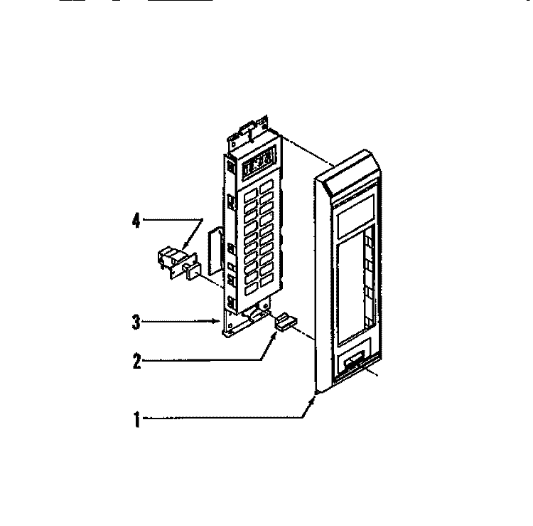 CONTROL PANEL Diagram and Parts List for 56-4884-10-01  Tappan Microwave