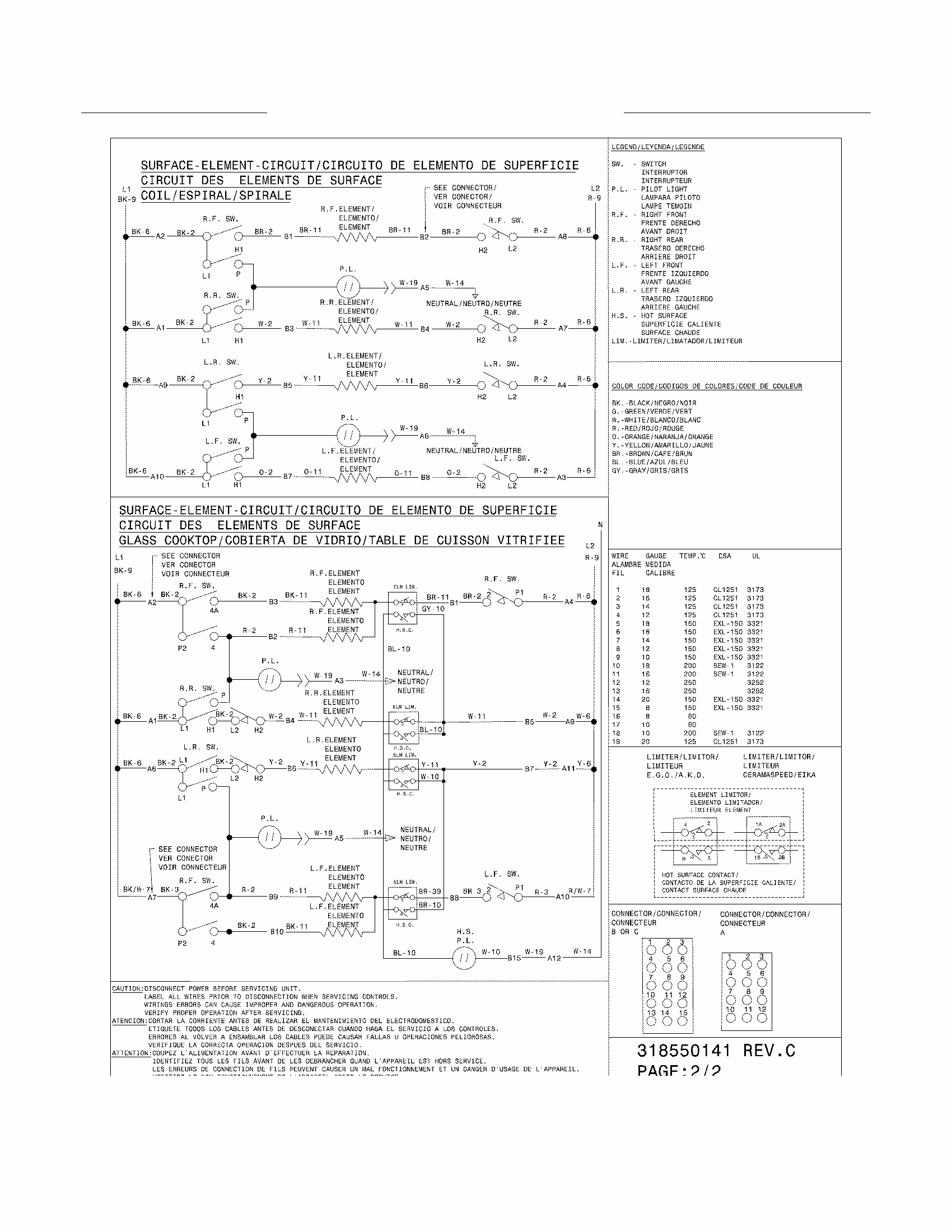 Wiring Diagram Diagram and Parts List for 79046763906  Kenmore Range