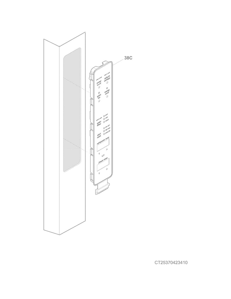 Controls Diagram and Parts List for FGHN2866PF8A  Frigidaire Refrigerator