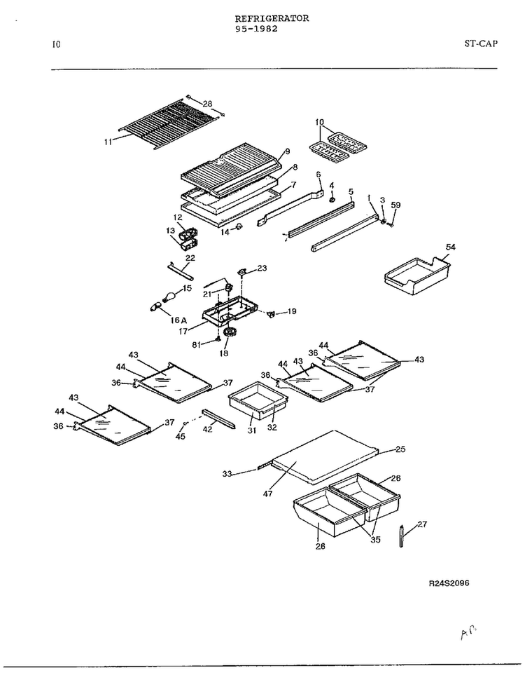 Electrical Equipment Page 9 Diagram and Parts List for 95-1982  Frigidaire Refrigerator