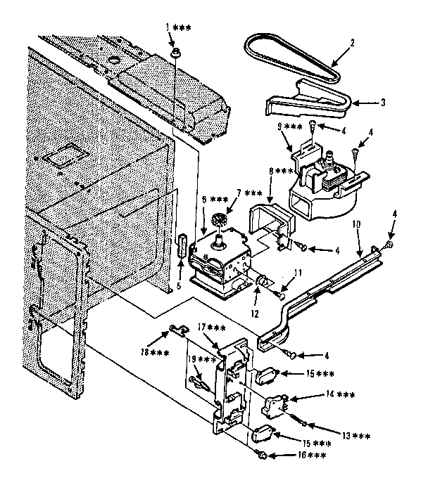 Switches And Microwave Parts Diagram and Parts List for 5648796381  Kenmore Microwave