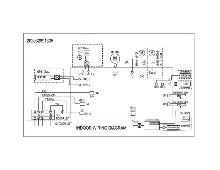 Wiring Diagram Diagram and Parts List for FFMS121WQ10  Frigidaire Air Conditioner