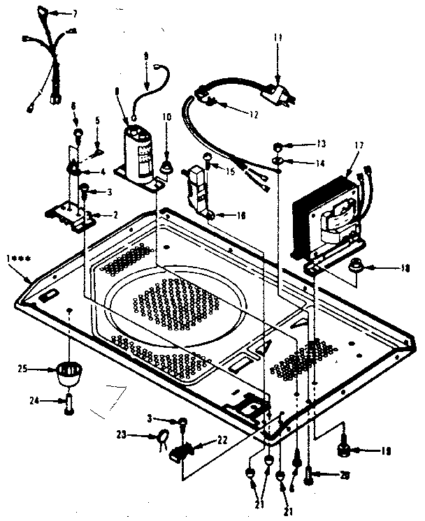 Microwave Parts Diagram and Parts List for 5648788611  Kenmore Microwave