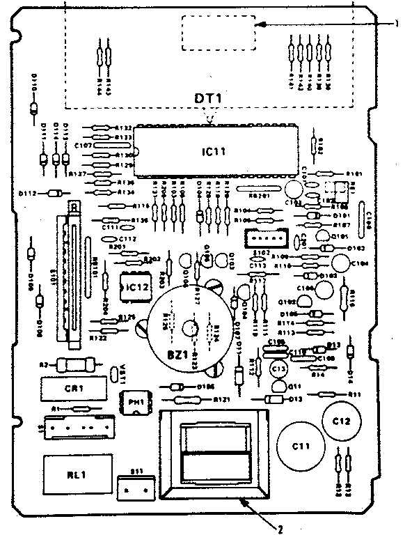 Power And Control Circuit Board Diagram and Parts List for 5648888600  Kenmore Microwave